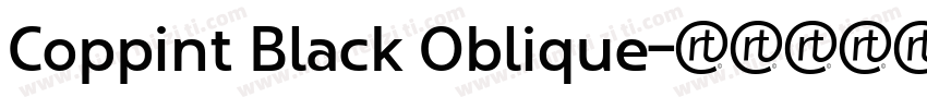 Coppint Black Oblique字体转换